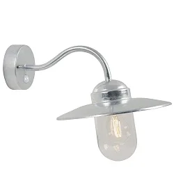 Außenwandleuchte LUXEMBOURG, mit Sensor, IP54, E27 max. 60W, Metall + Stallglas, verzinkt