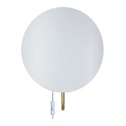 wall luminaire SPARGO E27 IP20, mat, brass, white 