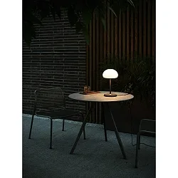 battery table lamp SPONGE ON A STICK IP44, grey, mat, white dimmable