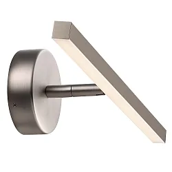 mirror luminaire IP S13 40 IP44, steel brushed 