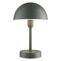 LED-Akku Tischleuchte ELLEN TO-GO, IP44 IK02, 2.8W 3000K 300lm, 3-stufige MoodmakerTM Dimmung, mit IP-Ladestation, olivgrün