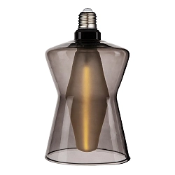LED Filament-Leuchtmittel DECO CONE 15, IP20, E27, 4.1W 2700K 320lm, dimmbar, rauchfarben
