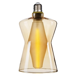 LED Filament-Leuchtmittel DECO CONE 15, IP20, E27, 4.1W 2700K 320lm, dimmbar, bernstein
