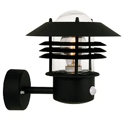 Nordlux Sensorleuchte VEJERS SENSOR Außenwandleuchte, E27, IP54, schwarz