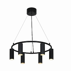 pendant luminaire VICO CHANDELIER 6 flames GU10 IP20, black dimmable
