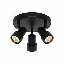 Deckenleuchte BOSTON, 3-flammig, 3x GU10, IP20, schwarz