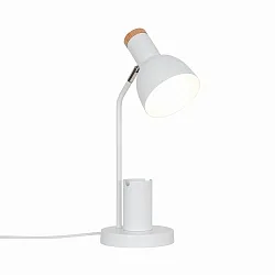 table lamp DEVONE  adjustable, with lamp socket E27 IP20, wood, white 