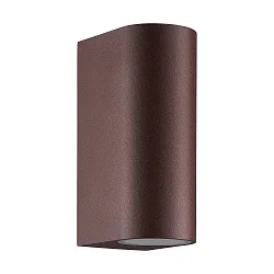 Outdoor Wandleuchte DION DOUBLE, GU10, IP44, IK02, dimmbar, rost