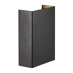 LED Outdoor Wandleuchte FOLD 10, 205°, 8W, 3000K, 400lm, IP54, IK05, seaside schwarz