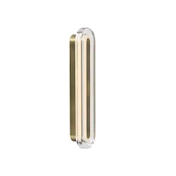 LED Wandleuchte CAVARA, 190°, 11W, 3000/4000K, 800lm, IP44, dimmbar, messing