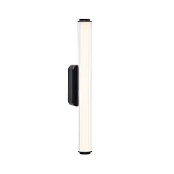 LED Bad-Wandleuchte VIRELLE 50, IP44, 12W 3000/ 4000K (CCT Switch) 800lm 150°, CRi>90,  Diffusor gerippt, dimmbar, schwarz