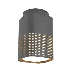 outdoor ceiling luminaire SIDARA CL square, perforated, sea-air resistant, with lamp socket E27 IP54, seaside anthracite
