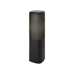 Pollerleuchte SIDARA 45, IP44 IK05, eckig, 45cm, E27, Schirm perforiert, Seeluft-beständig, Aluminium, schwarz