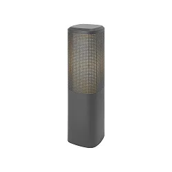 Pollerleuchte SIDARA 45, IP44 IK05, eckig, 45cm, E27, Schirm perforiert, Seeluft-beständig, Aluminium, anthrazit