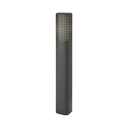 Pollerleuchte SIDARA 95, IP44 IK05, eckig, 95cm, E27, Schirm perforiert, Seeluft-beständig, Aluminium, anthrazit