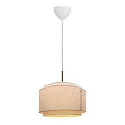 pendant luminaire TAKAI E27 IP20, beige dimmable