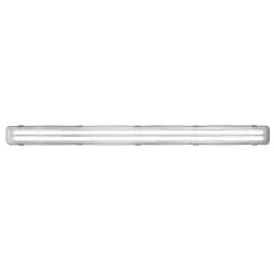 Feuchtraum-Wannenleuchte WORKS IP65, Kunststoff grau / Strukturblende klar, 127cm, inkl. 2x T8 LED, 36W 4000K 3240lm 120°