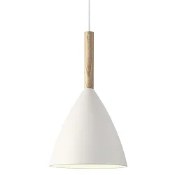 design for the people by Nordlux Pendant luminaire PURE 20, height 35cm, shade Ø 20cm, pendulum 300cm, E27, white