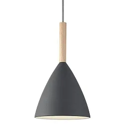 design for the people by Nordlux Pendant luminaire PURE 20, height 35cm, shade Ø 20cm, pendulum 300cm, E27, gray