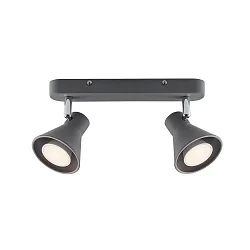 Nordlux Spot EIK track, 2 flames, GU10, gray