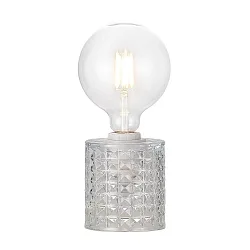 Nordlux Table lamp HOLLYWOOD, height 12.8cm, shade Ø 10.8cm, E27, clear / black