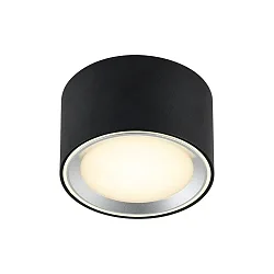 LED Deckenleuchte / Downlight FALLON, Ø 10cm / Höhe 6cm, 5.5W 2700K 500lm 110°, 3-Step MOODMAKER Dimmung, schwarz