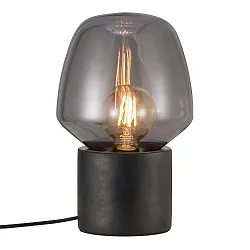 Tischleuchte CHRISTINA, E27, IP20, Glas rauchfarben