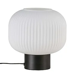 Table lamp MILFORD, E27, IP20, glass opal white, base black