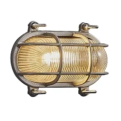 Außenwandleuchte HELFORD, E27, IP64, Glas matt, Nickel