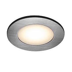 LED Recessed luminaire LEONIS, round, Set of 3, 4,5W LED, 110°, 2700K, 345lm, IP65, nickel