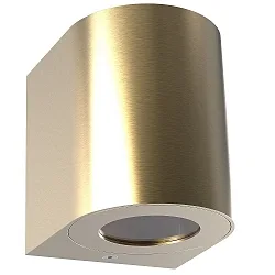LED Outdoor Wandleuchte CANTO 2, IP44, 12W 3000K 500lm 2x120°, messing