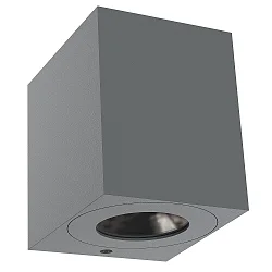 LED Outdoor Wall luminaire CANTO KUBI 2, IP44, 12W 2700K 500lm 2x75°, gray