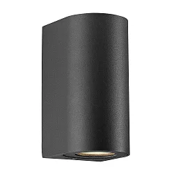 LED Outdoor Wandleuchte CANTO MAXI 2 UP/DOWN, 2x GU10, IP44, seaside schwarz