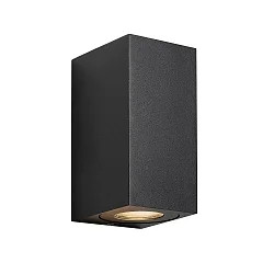 LED Outdoor Wandleuchte CANTO MAXI KUBI 2 UP/DOWN, 2x GU10, IP44, seaside schwarz