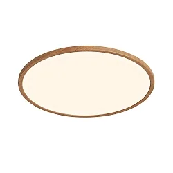 LED Bad-Deckenleuchte OJA 42 DIM, IP54, 24W 2700K 2150lm 120°, dimmbar, Holzfolie