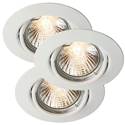 Nordlux Recessed spot set of 3 TRITON 3-KIT 28W, 3x28W, GU10, 2700K, 220lm, IP23, white
