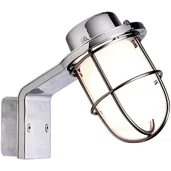 Bad-Wandleuchte MARINA,  IP44, G9 max. 40W, Chrom / Glas snadgestrahlt
