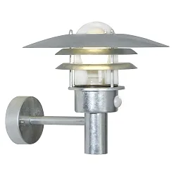 Nordlux Sensorleuchte LØNSTRUP 32 SENSOR Außenwandleuchte, E27, IP44, verzinkt