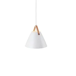 design for the people by Nordlux Pendelleuchte STRAP 27, 27cm, E27, IP20, Metall, weiß
