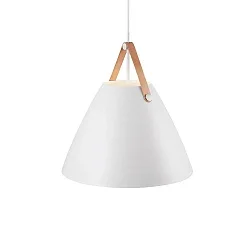 design for the people by Nordlux Pendelleuchte STRAP 48, 48cm, E27, IP20, Metall, weiß