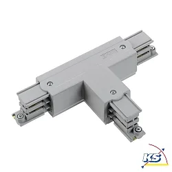 Zubehör für 3-Phasen Stromschiene GLOBALtrac® PRO - T-Verbinder XTS 37 - Links (Stromführung innen), Grau