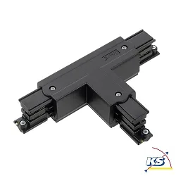 Zubehör für 3-Phasen Stromschiene GLOBALtrac® PRO - T-Verbinder XTS 37 - Links (Stromführung innen), Schwarz