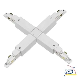 Zubehör für 3-Phasen Stromschiene GLOBALtrac® PULSE - Kreuzverbinder XTSNC 638, DALI steuerbar, Weiß