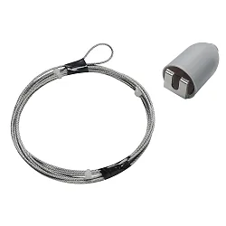 Zubehör für GLOBALtrac® 3-Phasen Stromschienen - Seilabhängungs-Set SPW 12SK-3, 300cm, Grau