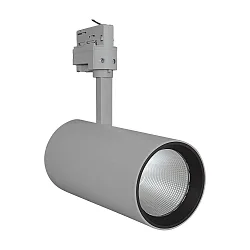 LED 3-Phasen-Strahler TRACKLIGHT SPOT D95 NFL, Ø 9.5cm, CRi >90, UGR <16, verstellbar, 55W 4000K 4200lm 24°, grau
