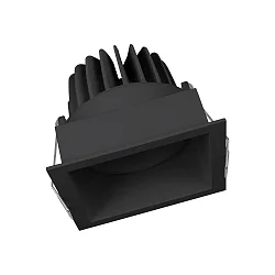 LED Downlight SPOT SQUARE DARKLIGHT ADJUST, 8W 3000K 650lm 36°, neigbar 20°, flimmerarm, schwarz