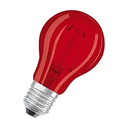 LED Deko-Filamentlampe STAR DÉCOR CLASSIC A60, E27, 2.5W 1000K 45lm 300°, schaltbar, rot / klar