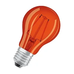 LED Deko-Filamentlampe STAR DÉCOR CLASSIC A60, E27, 2.5W 1500K 160lm 300°, schaltbar, orange / klar