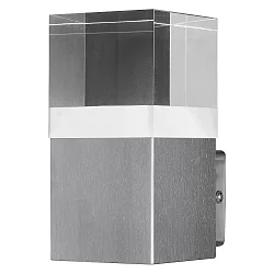 LED Außenwandleuchte ENDURA STYLE CRYSTAL WALL, IP44, indirekt, 4.5W 3000K 400lm, Edelstahloptik / PMMA matt-klar