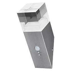 ENDURA STYLE CRYSTAL TORCH SENSOR, IP44, indirekt, geneigt, 4.5W 3000K 400lm, Edelstahloptik / PMMA matt-klar